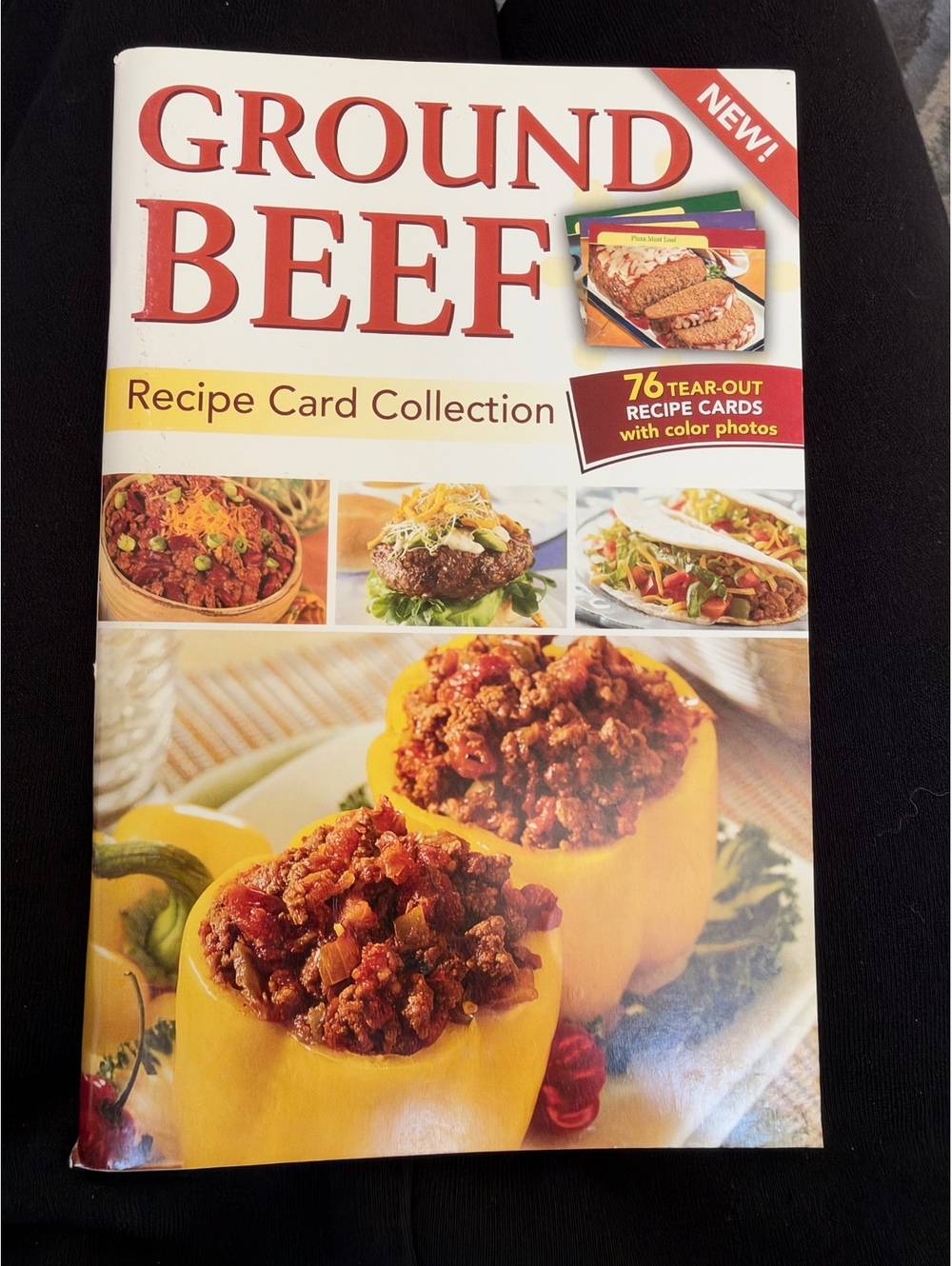 Ground Beef Recipe Card Collection - 76 Tear-Out Recipe Cards with Color Photos